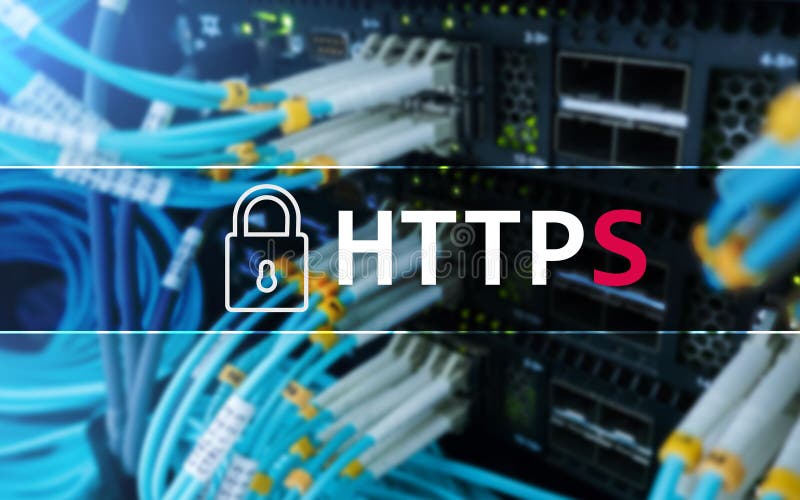 HTTPS, протокол безопасной передачи данных, используемый в World Wide Web стоковые фото