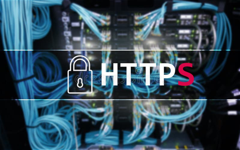 HTTPS, безопасный протокол передачи данных используемый на Всемирном Вебе стоковые фото