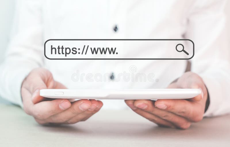 Διεύθυνση HTTPS. Έννοια αναζήτησης στο Διαδίκτυο στοκ φωτογραφία με δικαίωμα ελεύθερης χρήσης