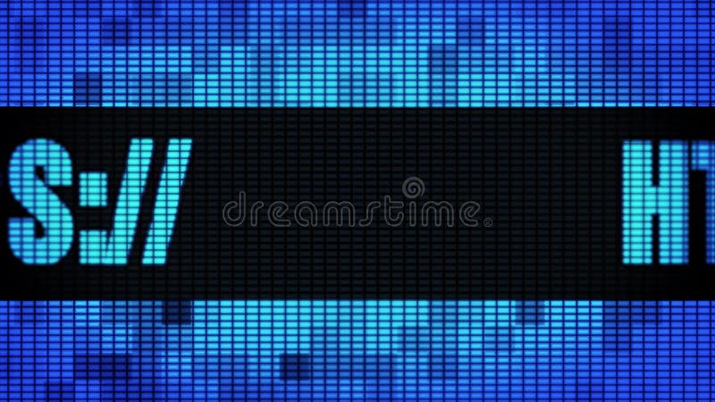 Μπροστινό κείμενο Https που τυλίγει τον πίνακα σημαδιών οθόνης τοίχων των οδηγήσεων διανυσματική απεικόνιση