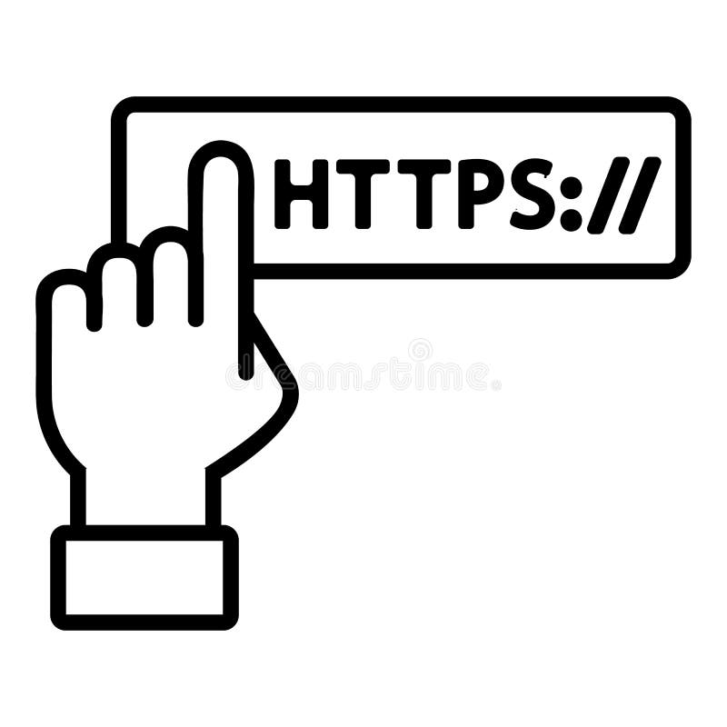 Διάνυσμα διανύσματος πρωτοκόλλου Https Απεικόνιση συμβόλου απομονωμένου περιγράμματος απεικόνιση αποθεμάτων