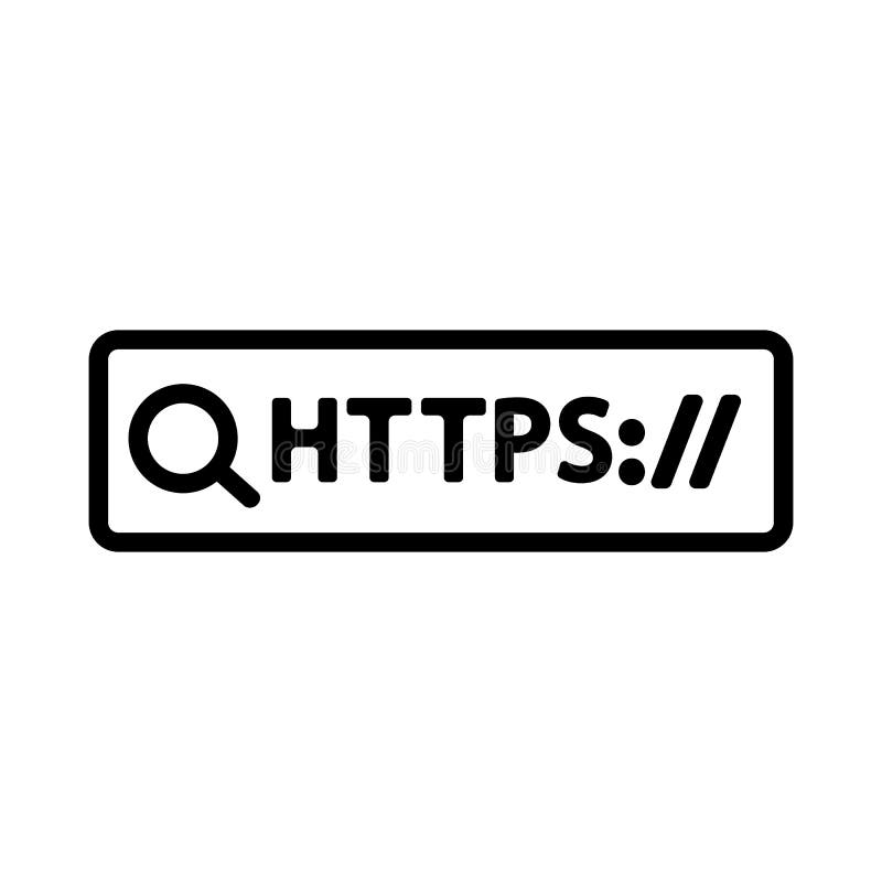 Διάνυσμα διανύσματος πρωτοκόλλου Https Απεικόνιση συμβόλου απομονωμένου περιγράμματος απεικόνιση αποθεμάτων