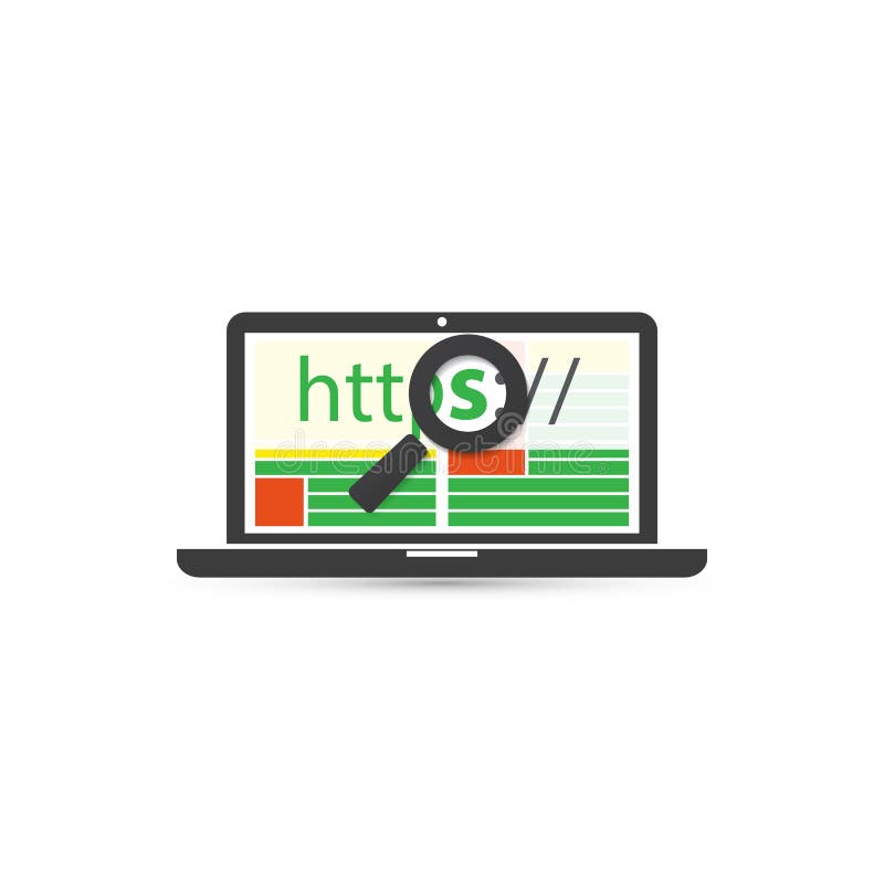 Https协议移动计算机安全浏览 皇族释放例证