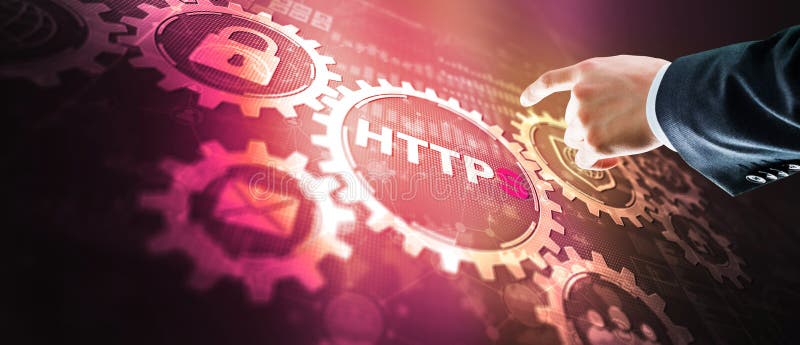 Https. νέο πρωτόκολλο μεταφοράς υπερκειμένου ασφαλές 2024. έννοια διαδικτύου στοκ εικόνα με δικαίωμα ελεύθερης χρήσης