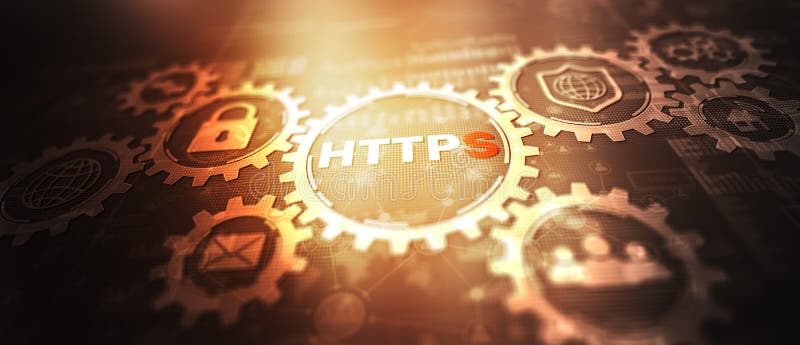 Https. νέο πρωτόκολλο μεταφοράς υπερκειμένου ασφαλές 2024. έννοια διαδικτύου διανυσματική απεικόνιση