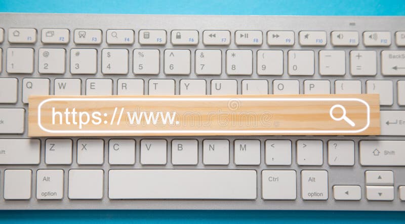 HTTPS 地址。互联网搜索概念 图库摄影