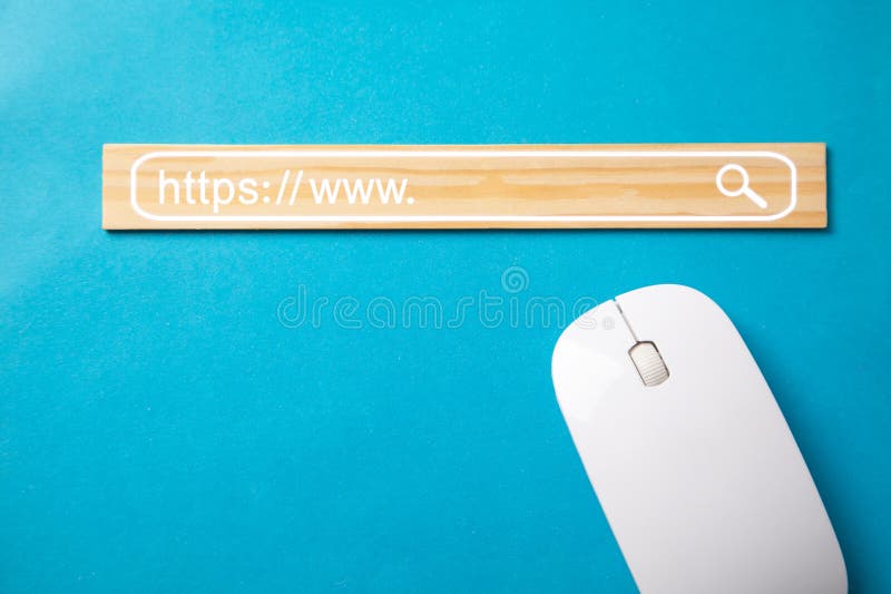 HTTPS 地址。互联网搜索概念 图库摄影