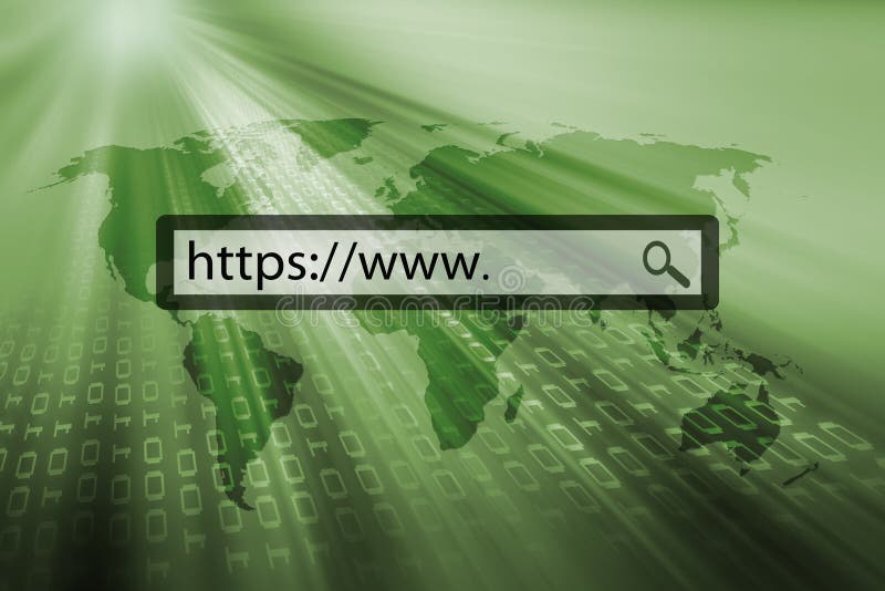 Https στη γραμμή αναζήτησης διανυσματική απεικόνιση