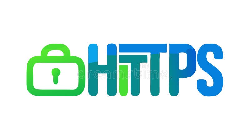 HTTPS安全网站在线安全与加密连接矢量设计创成人工智能 皇族释放例证