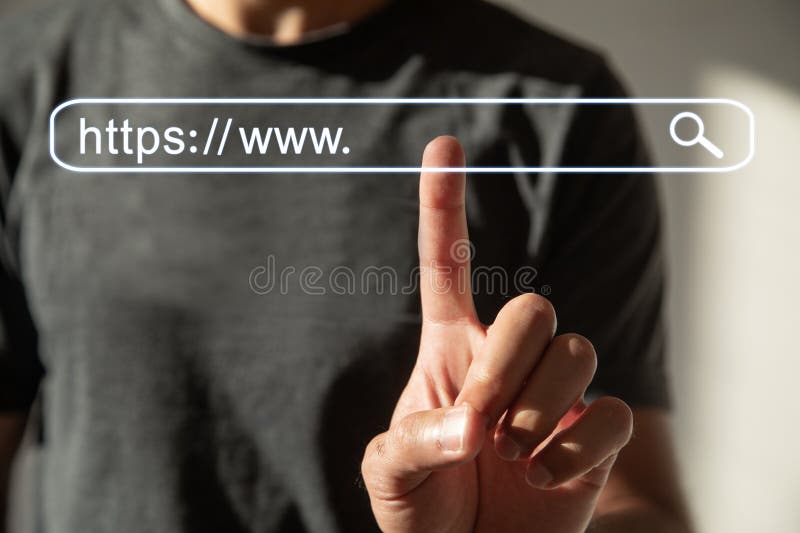 Διεύθυνση HTTPS. Έννοια αναζήτησης στο Διαδίκτυο στοκ φωτογραφίες με δικαίωμα ελεύθερης χρήσης