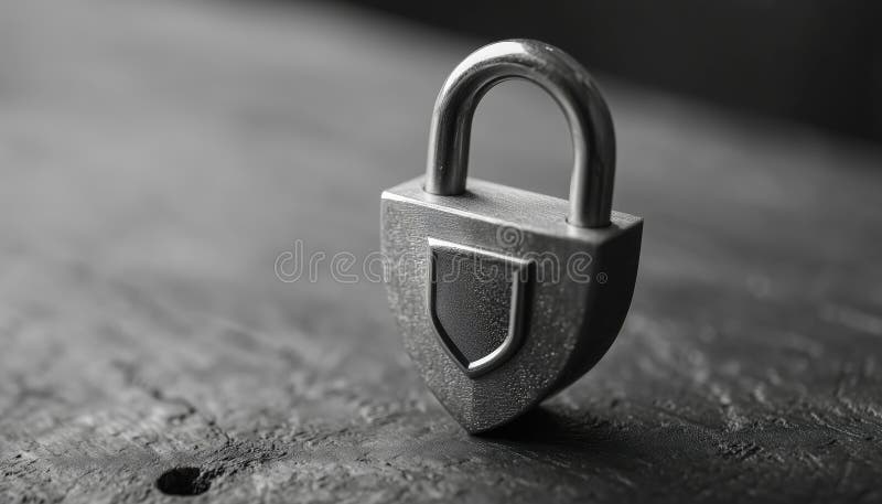 Ασφαλής σύνδεση με πιστοποιητικό HTTPS, ασπίδα και λουκέτο σε ασπρόμαυρο – Σύμβολα Ιστού στοκ φωτογραφία με δικαίωμα ελεύθερης χρήσης
