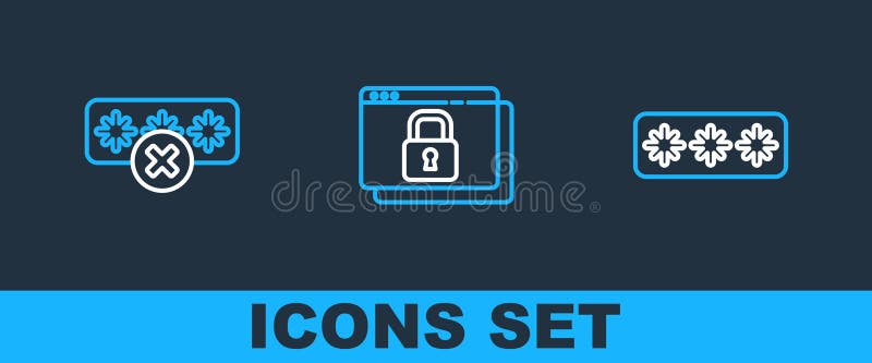 Установите защиту паролем и обезопасьте свой сайт с помощью HTTPS, иконка SSL. Вектор иллюстрация штока