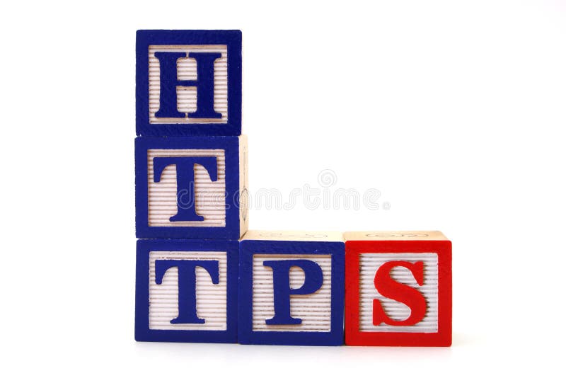HTTPS – ασφάλεια στο διαδίκτυο στοκ φωτογραφία