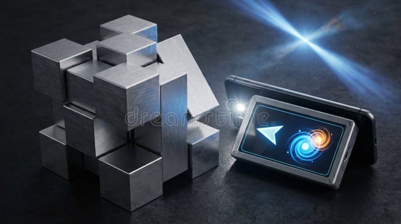 Ψηφιακός πυξίδα που δείχνει έναν λαμπερό αστερί](https://) διανυσματική απεικόνιση