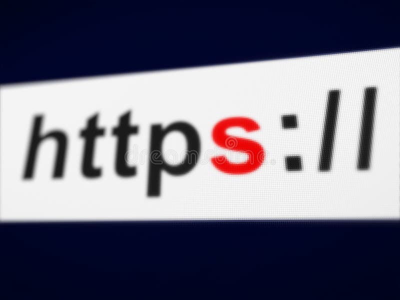 Ασφαλές πιστοποιητικό σύνδεσης Https διανυσματική απεικόνιση