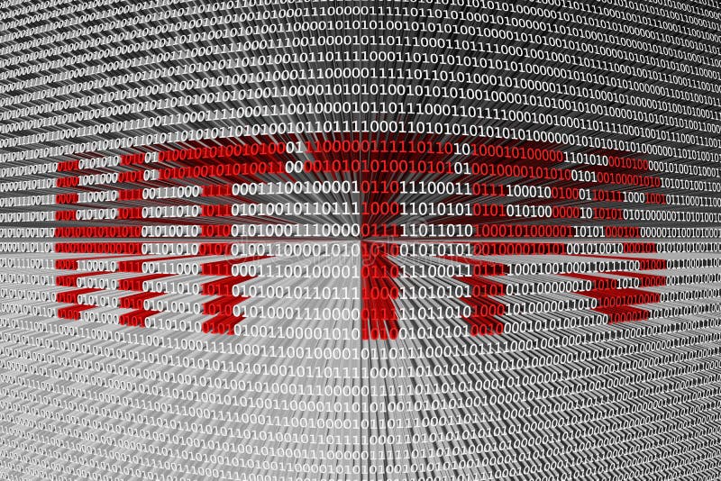 HTTPS. As a binary code 3D illustration. Programming syntax code illustrations