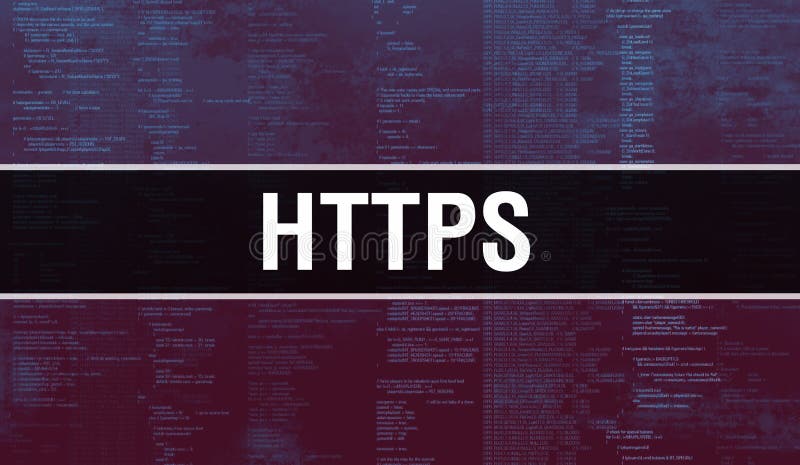 Https with Binary code digital technology background. Abstract background with program code and https. Programming and coding technology background. https with Program listing. Coding software development programming program code stock images, royalty-free photos and pictures