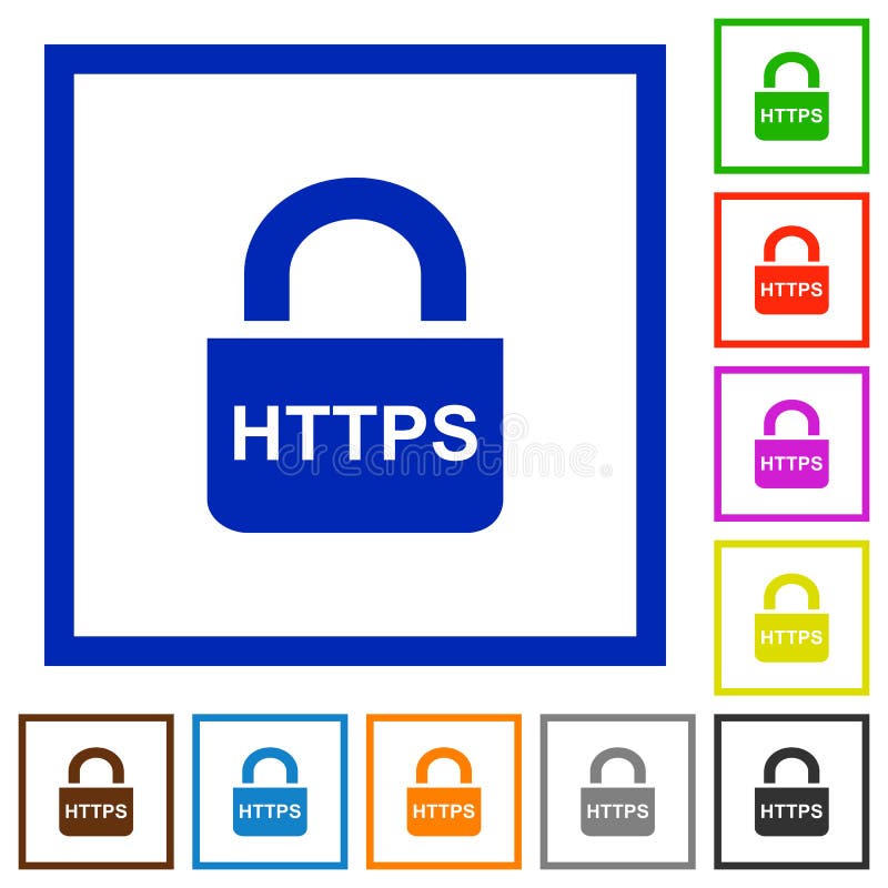 安全https协议平框图 皇族释放例证