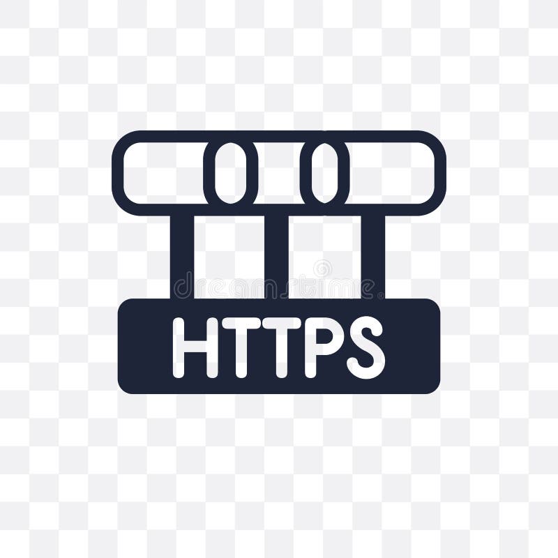 Https透明象 Https从互联网securi的标志设计 向量例证