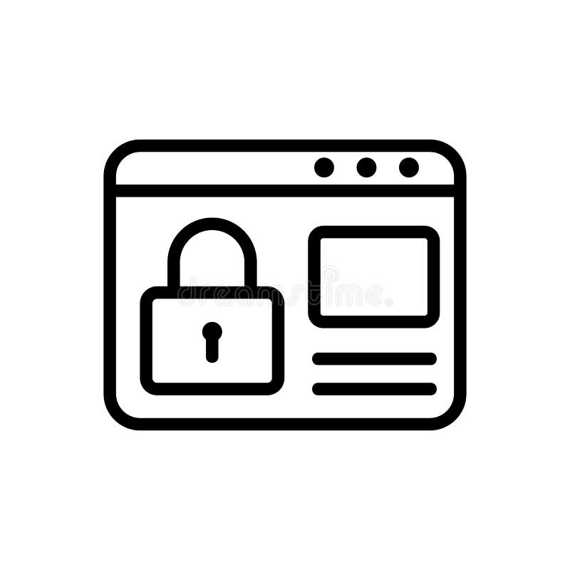 Https protocol vector vector. Isolated contour symbol illustration vector illustration