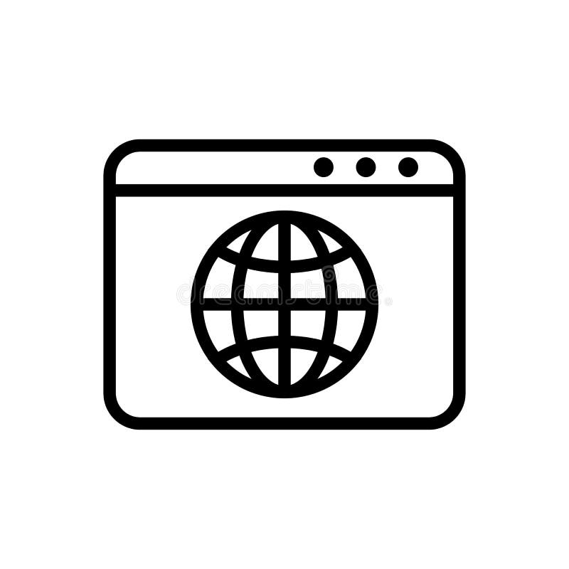 Https protocol vector vector. Isolated contour symbol illustration vector illustration