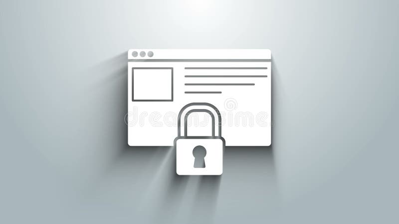 Προστατέψτε τον ιστότοπό σας με HTTPS, εικονίδιο SSL απομονωμένο σε γκρι φόντο. Πρωτόκολλο επικοινωνίας διαδικτύου. Βίντεο 4K διανυσματική απεικόνιση