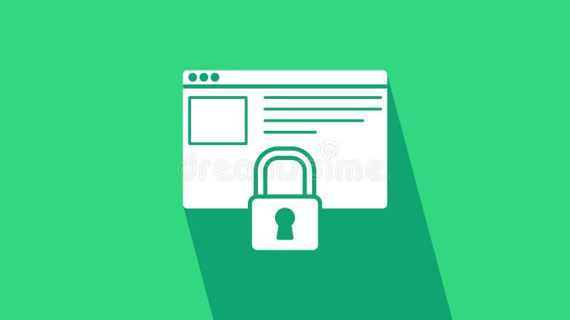 Προστατέψτε τον ιστότοπό σας με HTTPS, εικονίδιο SSL απομονωμένο σε πράσινο φόντο. Πρωτόκολλο επικοινωνίας διαδικτύου. Βίντεο 4K ελεύθερη απεικόνιση δικαιώματος