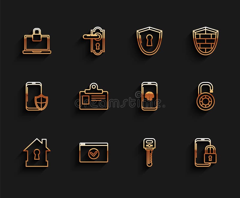 установить линейный дом под защитой защищайте ваш сайт с помощью https ssl ноутбук и блокируйте ключ смартфон закрытый замок иллюстрация штока