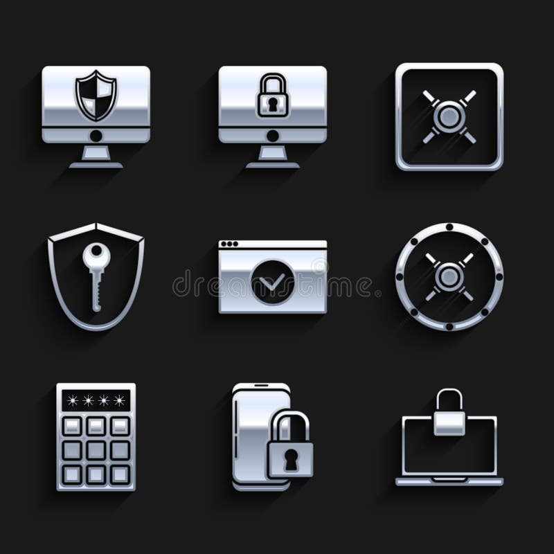 установить защиту сайта с помощью https ssl смартфонный блокировочный ноутбук и безопасный пароль защита безопасный доступ иллюстрация штока