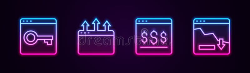 настроить защиту сайта с помощью окна браузера https ssl онлайн покупки на экране и сокращения финансового роста иллюстрация вектора