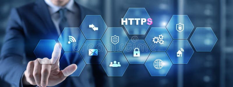 HTTPS 是 HTTP 协议的一个扩展，用于支持加密以提高安全性 库存图片
