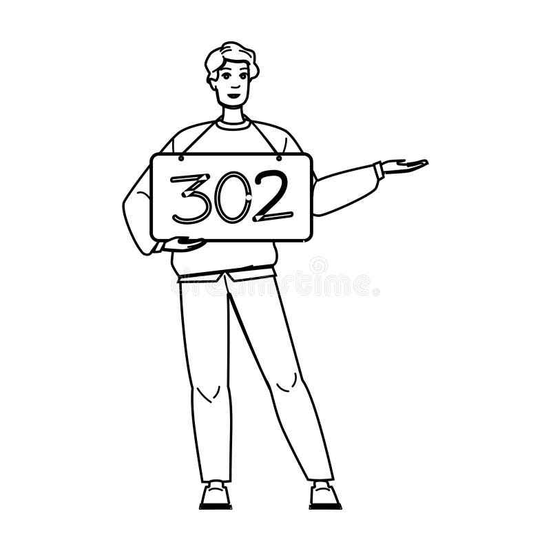 第302页重定向矢量图 库存例证