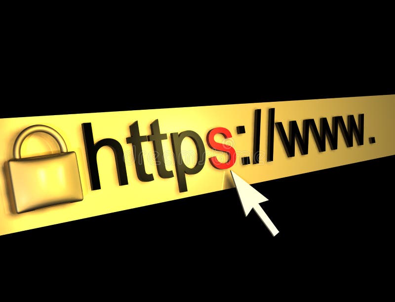 HTTPSで保護されたウェブページ ベクターイラスト