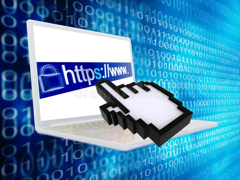 HTTPSで保護されたウェブページ ベクターイラスト