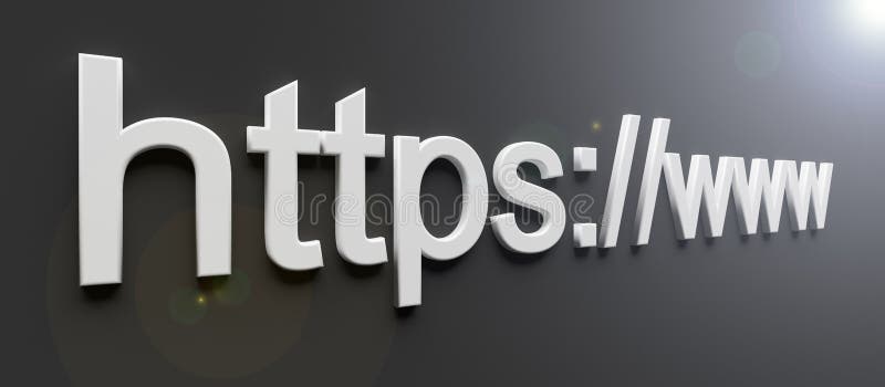 Https浏览器搜索栏中的www internet网址 向量例证