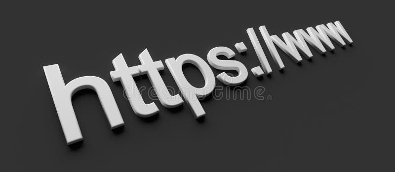 Https浏览器搜索栏中的www internet网址 库存例证