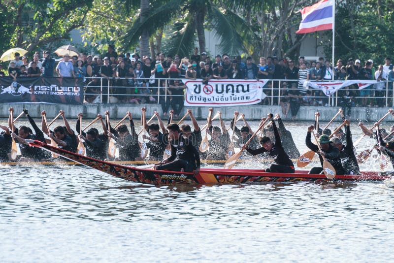 Huahin Traditional Thai Long Boats Race 2016 Editorial Stock Photo ...