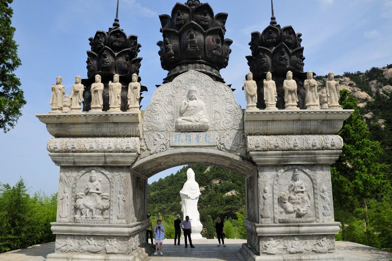 Huayan Temple Gate Qingdao China royalty free stock image Huayan Temple Gate Qingdao China royalty free stock image