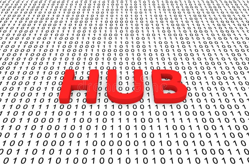 HUB stock illustration. Illustration of technology, binary 95184849