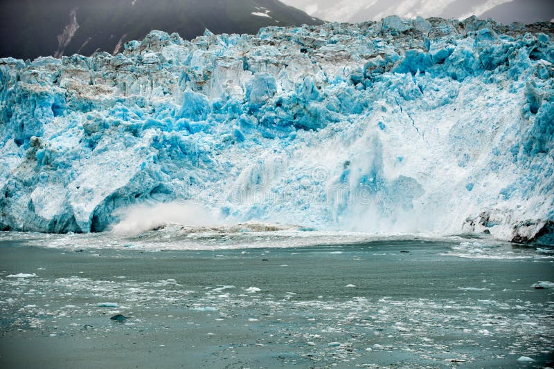Hubbard Glacier while Melting in Alaska Stock Image Image of blue