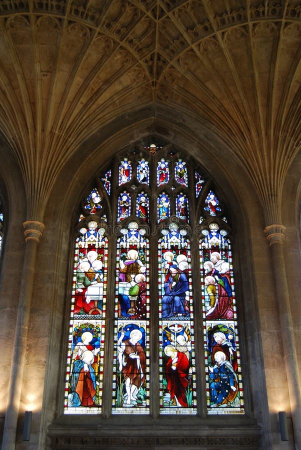 Hublot, cathédrale, Peterborough. photographie stock Hublot, cathédrale, Peterborough. photographie stock