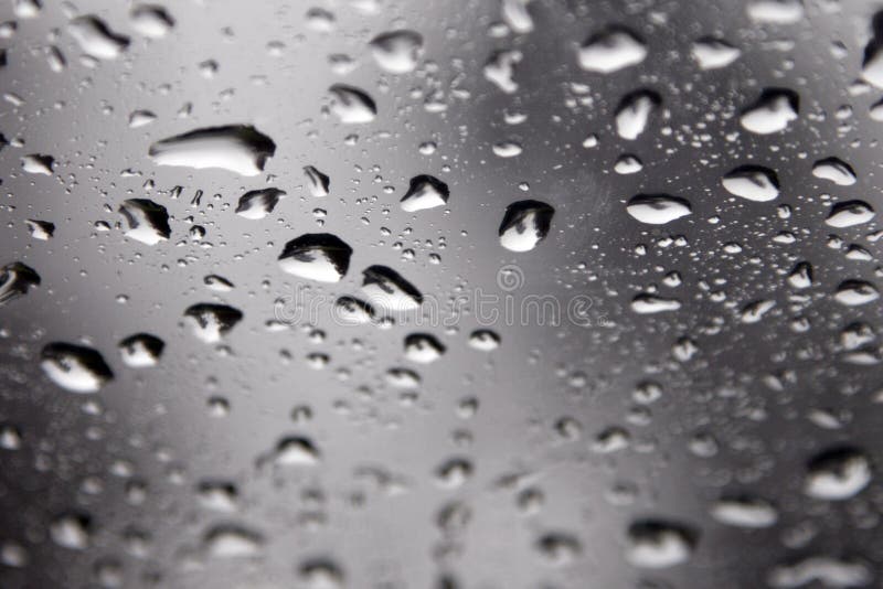 Water Drops On A Window - Abstract Background - Black And White. Water Drops On A Window - Abstract Background - Black And White