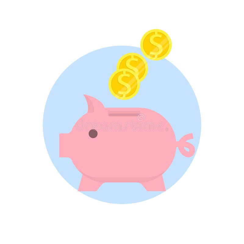 Hucha con las monedas que caen aisladas en el fondo blanco Ahorro o acumulación de dinero, inversión Vector plano ilustración del vector Hucha con las monedas que caen aisladas en el fondo blanco Ahorro o acumulación de dinero, inversión Vector plano ilustración del vector