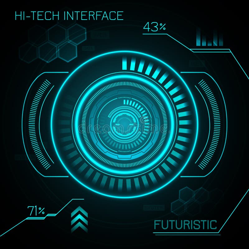 Hud Futuristic Background stock vector. Illustration of science 47722766
