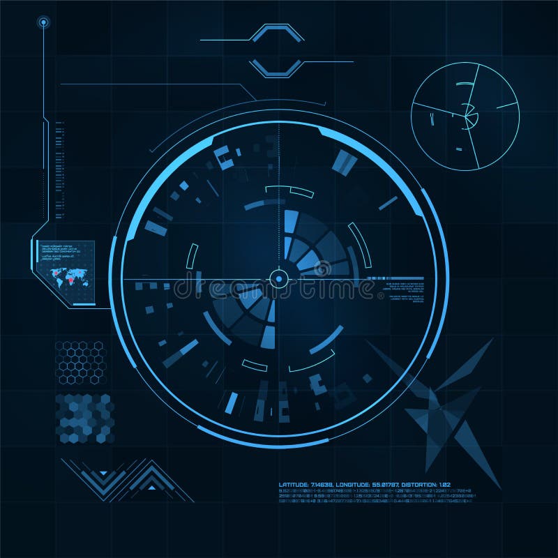 HUD and GUI set. Futuristic User Interface. royalty free illustration