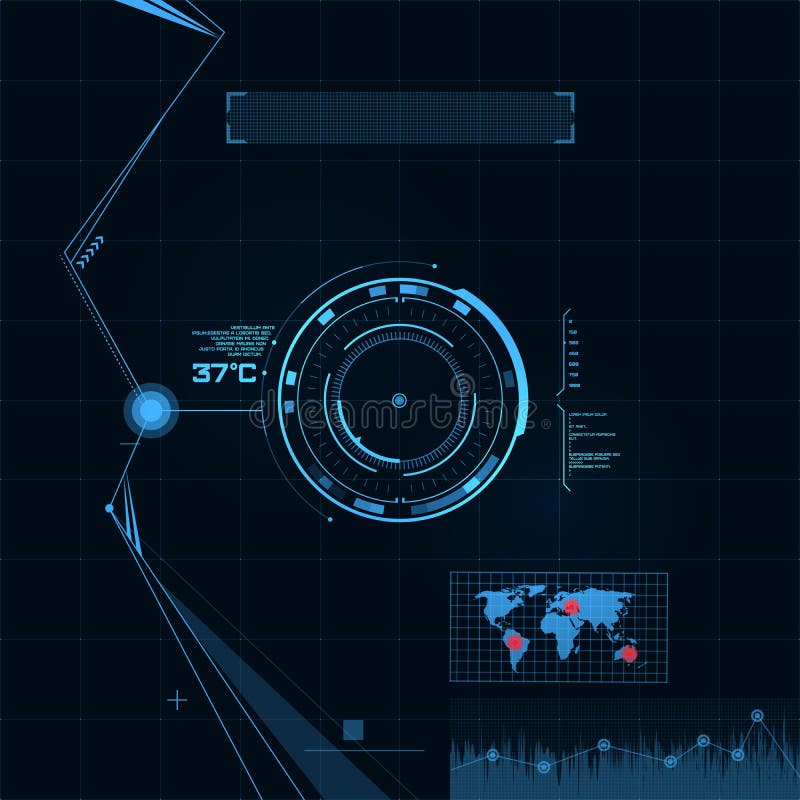 HUD and GUI set. Futuristic User Interface. vector illustration