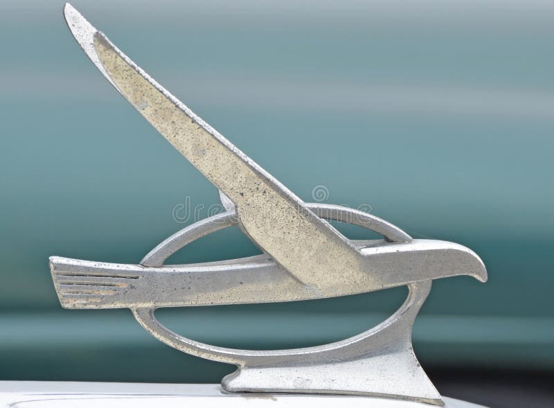 Hood Ornament of a Fullsize Luxury Car Maybach S57. Editorial Photo
