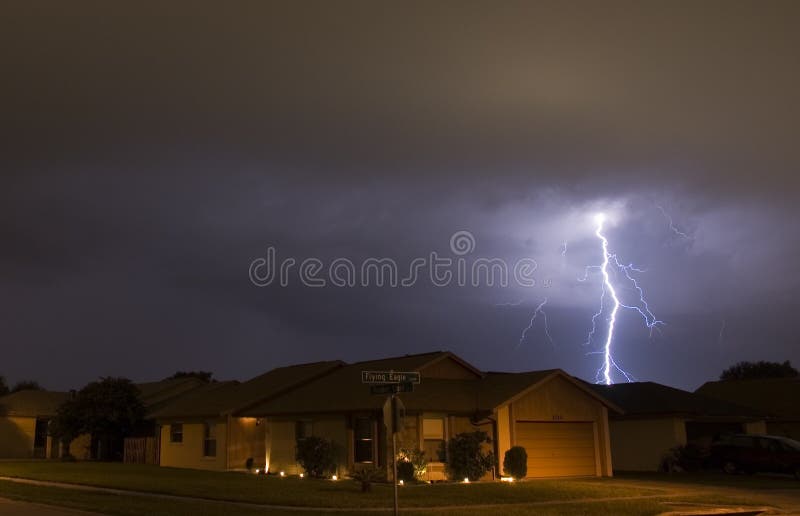 Neighborhood lightning strike. Neighborhood lightning strike