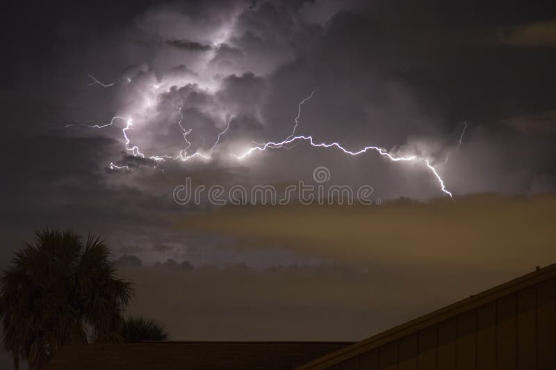 Lightning and thunder in Central Florida. Lightning and thunder in Central Florida