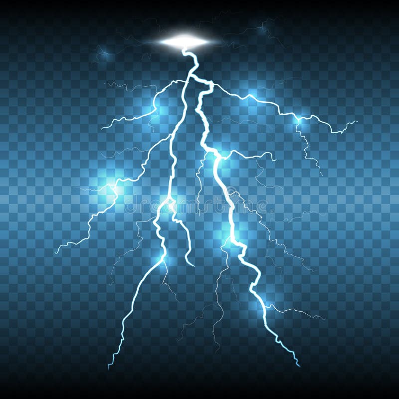 Huelga del flash del relámpago, fondo transparente stock de ilustración Huelga del flash del relámpago, fondo transparente stock de ilustración